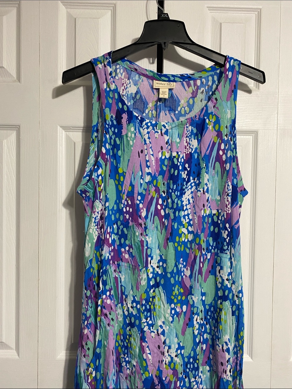 Water Lily NWT casual princess blue lightweight gauze summer beach dress size 1X - Picture 2 of 16